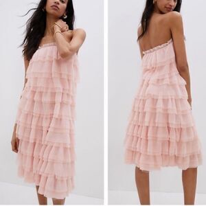 Eva Franco Victoire Tiered Tulle Mini Dress